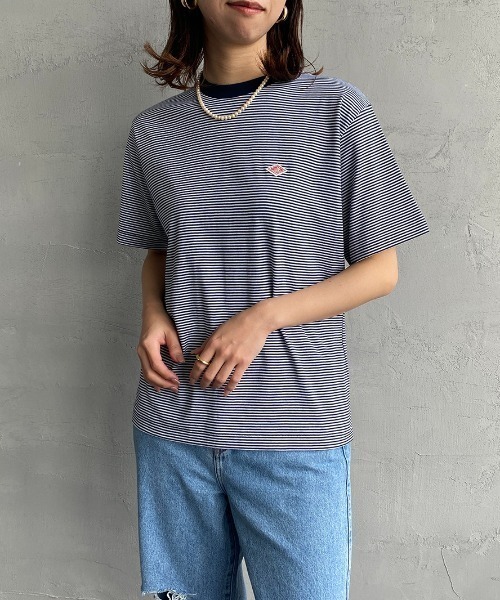 新品未使用⭐︎完売⭐︎DANTON ダントン　ショート丈　袖ワンポイント DANTON/ダントン] ワンポイントロゴ ショートスリーブTシャツ（T
