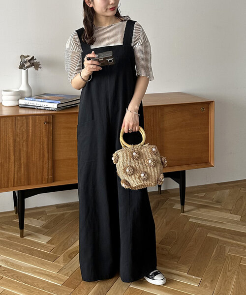 DISCOAT(ディスコート)の「フラワーモチーフ雑材バッグ(かごバッグ・レディース・ベージュ/アイボリー・FREE)」の11枚目の写真