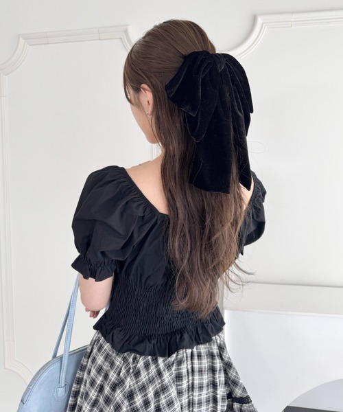 Loueme（ルエム）の「コルセットリボンフリルブラウス（シャツ/ブラウス・レディース・ホワイト/ピンク/ブラック/ライトブルー・FREE）」の12枚目の写真