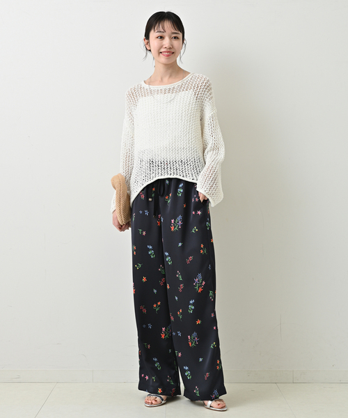 LOGAN knitting mills(ローガンニッティングミルズ)の「《追加》LOGAN/ローガン SLOBE別注 メッシュプルオーバー LG-25SS09(ニット/セーター・レディース・ベージュ/ホワイト・FREE)」の6枚目の写真