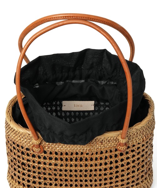 HIGHTIDE(ハイタイド)の「toca トーカ ATA GARA BAG(S) アタ ガラ バッグ(S) カゴバッグ ハンド(かごバッグ・レディース・ブラウン/ブラック・FREE)」の16枚目の写真