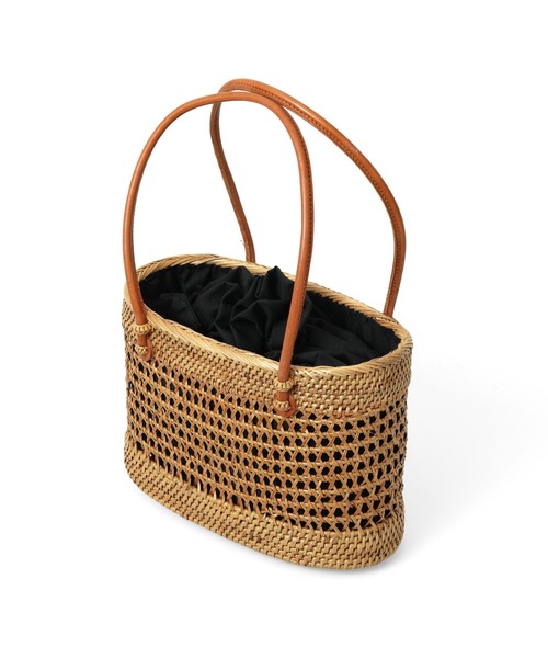 HIGHTIDE(ハイタイド)の「toca トーカ ATA GARA BAG(S) アタ ガラ バッグ(S) カゴバッグ ハンド(かごバッグ・レディース・ブラウン/ブラック・FREE)」の17枚目の写真