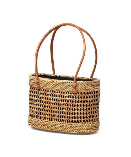 HIGHTIDE(ハイタイド)の「toca トーカ ATA GARA BAG(S) アタ ガラ バッグ(S) カゴバッグ ハンド(かごバッグ・レディース・ブラウン/ブラック・FREE)」の14枚目の写真