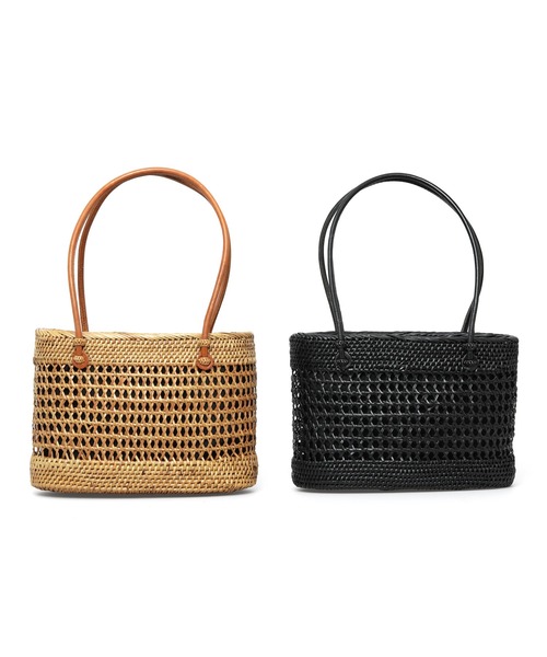 HIGHTIDE(ハイタイド)の「toca トーカ ATA GARA BAG(S) アタ ガラ バッグ(S) カゴバッグ ハンド(かごバッグ・レディース・ブラウン/ブラック・FREE)」の12枚目の写真