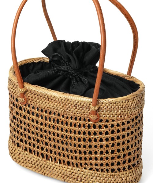 HIGHTIDE(ハイタイド)の「toca トーカ ATA GARA BAG(S) アタ ガラ バッグ(S) カゴバッグ ハンド(かごバッグ・レディース・ブラウン/ブラック・FREE)」の18枚目の写真