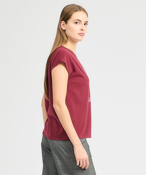 TICCA（ティッカ）の「TICCA / FIVE STAR Tシャツ（Tシャツ/カットソー・レディース・チャコールグレー/ボルドー・FREE）」の8枚目の写真