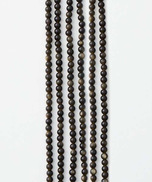 ムード] K10YG オブシディアン ネックレス（ネックレス）｜ete bijoux