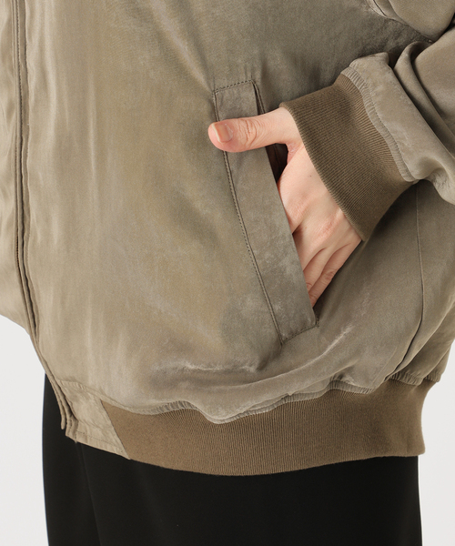 スエードライクサテンブルゾン（その他アウター）｜AP STUDIO