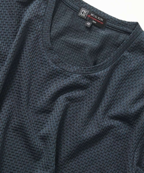 MK MICHEL KLEIN HOMME (エムケーミッシェルクランオム)の「【洗える】アンダーハイプTシャツ(Tシャツ/カットソー・メンズ・ネイビー/ベージュ/ブラック・51/46/48)」の6枚目の写真