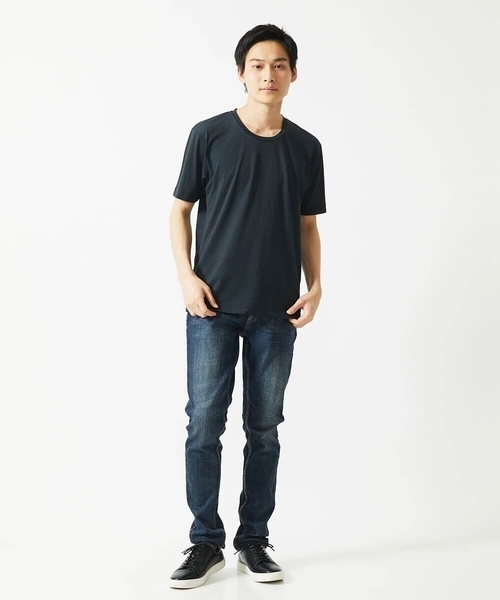 MK MICHEL KLEIN HOMME (エムケーミッシェルクランオム)の「【洗える】アンダーハイプTシャツ(Tシャツ/カットソー・メンズ・ネイビー/ベージュ/ブラック・51/46/48)」の11枚目の写真