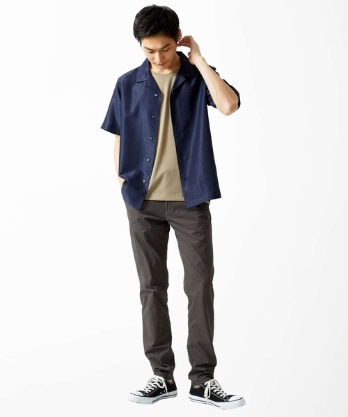 MK MICHEL KLEIN HOMME (エムケーミッシェルクランオム)の「【洗える】アンダーハイプTシャツ(Tシャツ/カットソー・メンズ・ネイビー/ベージュ/ブラック・51/46/48)」の19枚目の写真