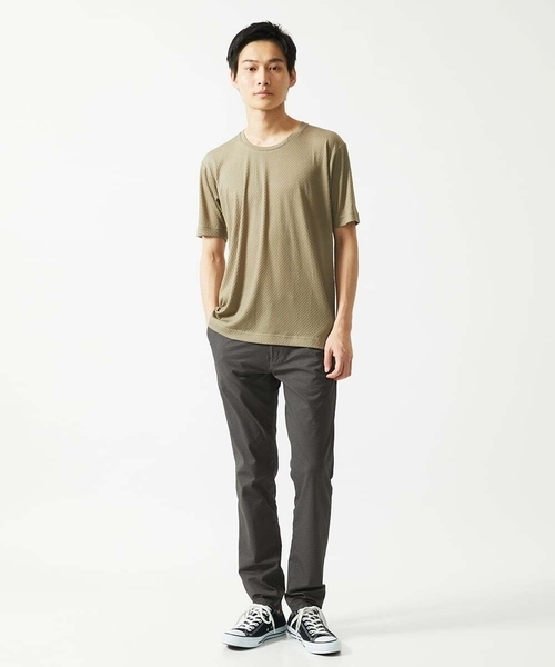 MK MICHEL KLEIN HOMME (エムケーミッシェルクランオム)の「【洗える】アンダーハイプTシャツ(Tシャツ/カットソー・メンズ・ネイビー/ベージュ/ブラック・51/46/48)」の9枚目の写真