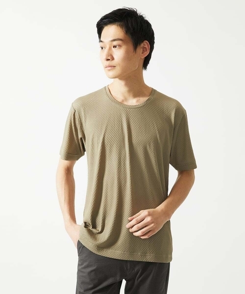 MK MICHEL KLEIN HOMME (エムケーミッシェルクランオム)の「【洗える】アンダーハイプTシャツ(Tシャツ/カットソー・メンズ・ネイビー/ベージュ/ブラック・51/46/48)」の15枚目の写真