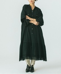 ROSE BUD | (mag.by c)COTTON DOBBY STRIPE LONG DRESS(ワンピース)
