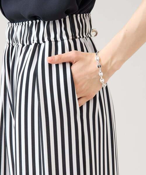 Tiara（ティアラ）の「ストライププリントタックワイドパンツ（その他パンツ・レディース・ホワイト/ベージュ・FREE）」の12枚目の写真