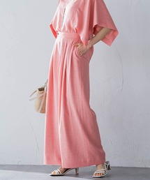 タックワイドパンツ≪セットアップ対応/洗濯機で洗える≫