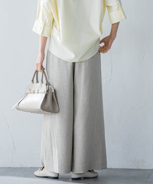 LAUTREAMONT（ロートレアモン）の「タックワイドパンツ≪セットアップ対応/洗濯機で洗える≫（その他パンツ・レディース・チャコールグレー/ピンク/ベージュ・7号/9号/11号）」の15枚目の写真