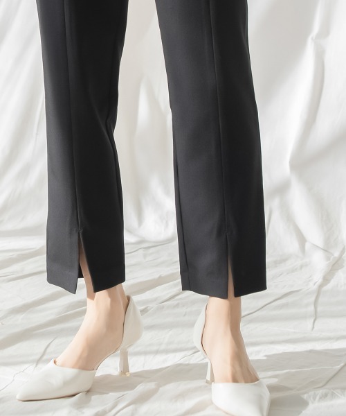 Petitjo（プッチージョ）の「小さいサイズ　フロントスリットテーパードパンツ　低身長さん・小柄女性（その他パンツ・レディース・ブラック/ブラウン・PSS/PS/PM/PL）」の9枚目の写真