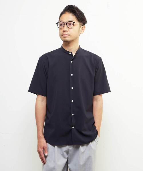 MEN'S MELROSE（メンズメルローズ）の「トラベストトロピカルバンドカラー半袖シャツ（シャツ/ブラウス・メンズ・ミント/ネイビー/ライトブラウン・2/3/4）」の3枚目の写真