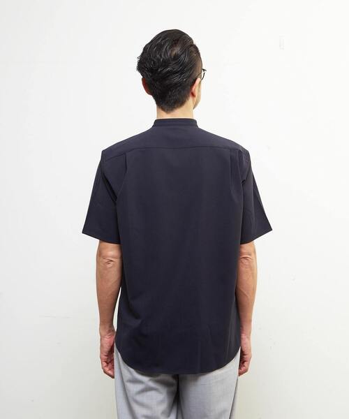 MEN'S MELROSE（メンズメルローズ）の「トラベストトロピカルバンドカラー半袖シャツ（シャツ/ブラウス・メンズ・ミント/ネイビー/ライトブラウン・2/3/4）」の7枚目の写真