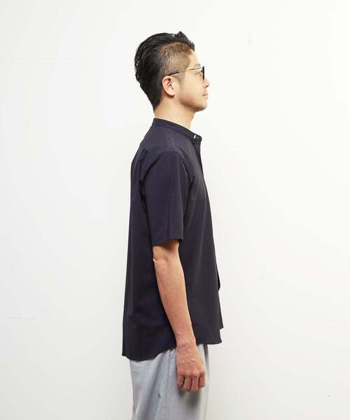 MEN'S MELROSE（メンズメルローズ）の「トラベストトロピカルバンドカラー半袖シャツ（シャツ/ブラウス・メンズ・ミント/ネイビー/ライトブラウン・2/3/4）」の8枚目の写真