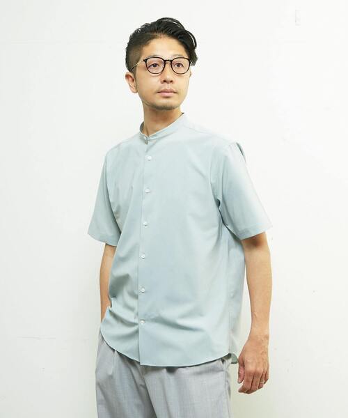 MEN'S MELROSE（メンズメルローズ）の「トラベストトロピカルバンドカラー半袖シャツ（シャツ/ブラウス・メンズ・ミント/ネイビー/ライトブラウン・2/3/4）」の17枚目の写真