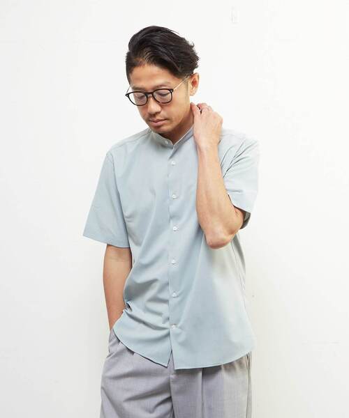 MEN'S MELROSE（メンズメルローズ）の「トラベストトロピカルバンドカラー半袖シャツ（シャツ/ブラウス・メンズ・ミント/ネイビー/ライトブラウン・2/3/4）」の18枚目の写真