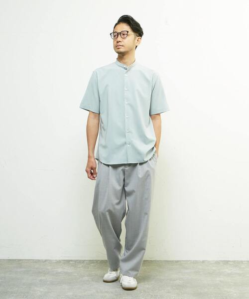 MEN'S MELROSE（メンズメルローズ）の「トラベストトロピカルバンドカラー半袖シャツ（シャツ/ブラウス・メンズ・ミント/ネイビー/ライトブラウン・2/3/4）」の19枚目の写真
