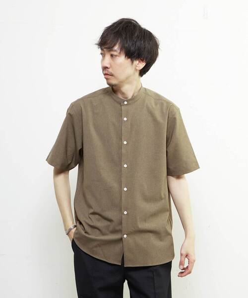 MEN'S MELROSE（メンズメルローズ）の「トラベストトロピカルバンドカラー半袖シャツ（シャツ/ブラウス・メンズ・ミント/ネイビー/ライトブラウン・2/3/4）」の21枚目の写真