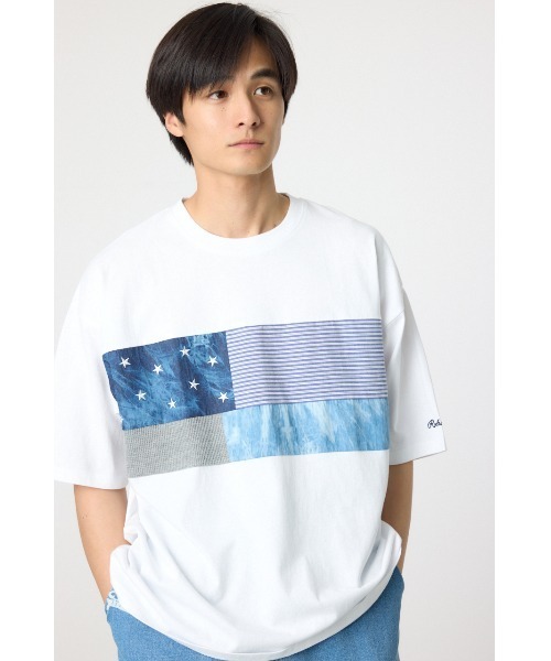 RODEO CROWNS WIDE BOWL(ロデオクラウンズワイドボウル)の「チェストミックスTシャツ(Tシャツ/カットソー・メンズ・ライトイエロー/グレー/オフホワイト・MEDIUM/LARGE)」の2枚目の写真