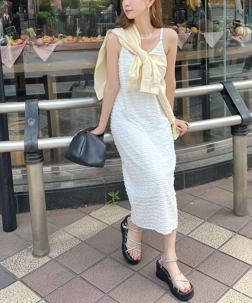 Futier land(フューティアランド)の「チビフリルキャミワンピース(ワンピース・レディース・ブラック/ホワイト・LARGE/MEDIUM)」の22枚目の写真