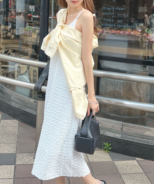 Futier land(フューティアランド)の「チビフリルキャミワンピース(ワンピース・レディース・ブラック/ホワイト・LARGE/MEDIUM)」の21枚目の写真