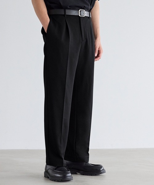 coca（coca）（コカ）の「カノコサイドイージーワンタックスラックス（スラックス・メンズ・ネイビー/ブラック・L/M/XL）」の2枚目の写真