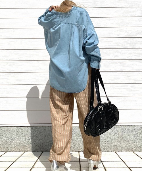 Casselini（キャセリーニ）の「ナイロンミニボストン（ボストンバッグ・レディース・コーラルピンク/ブラック・ONE SIZE）」の4枚目の写真