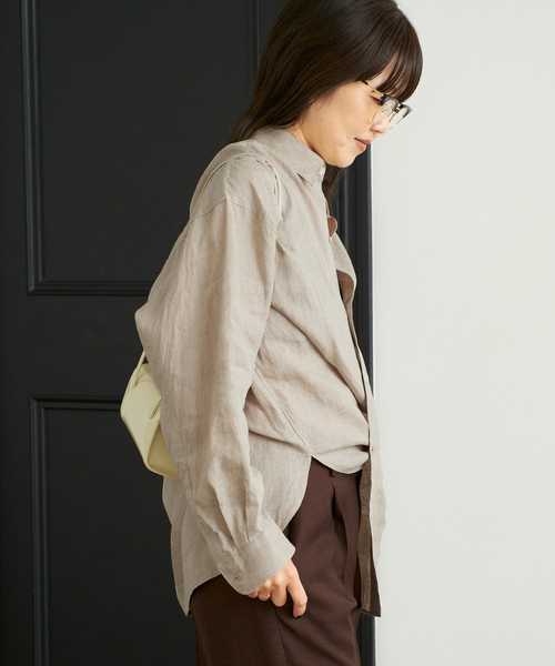 セール】Linen Big シャツ（シャツ/ブラウス）｜Plage