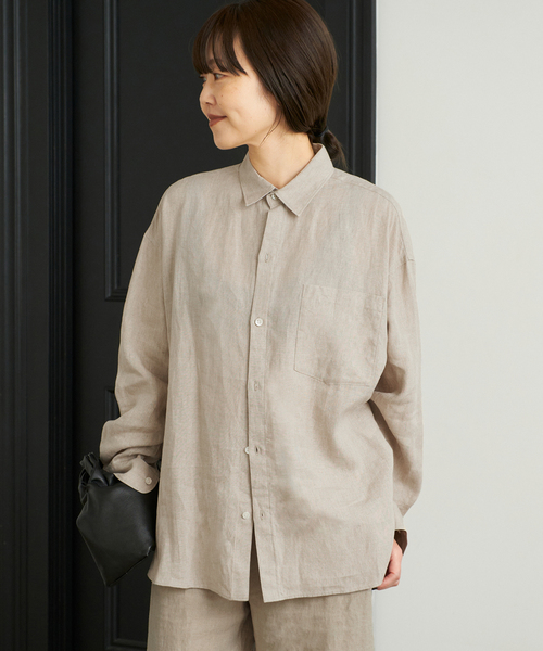 セール】Linen Big シャツ（シャツ/ブラウス）｜Plage