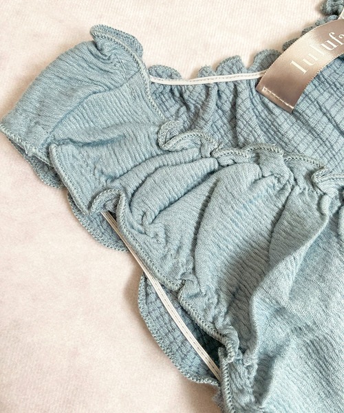 VIBGYOR（ヴィブジョー）の「リボンギャザー タンクトップ(CZ)（タンクトップ・レディース・ホワイト/アイボリー/ブルーグレー・MEDIUM/LARGE）」の17枚目の写真