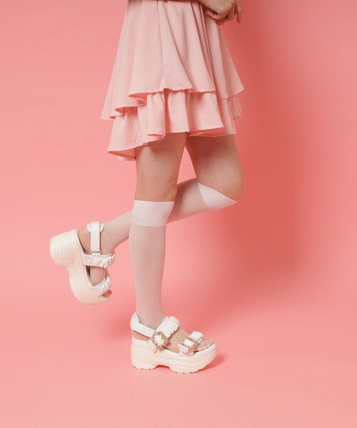 cs T&P（シーエスティーアンドピー）の「◆厚底バックルサンダル（サンダル・レディース・パープル系/ブラック/ホワイト/ベージュ・S/M/L/LL）」の22枚目の写真