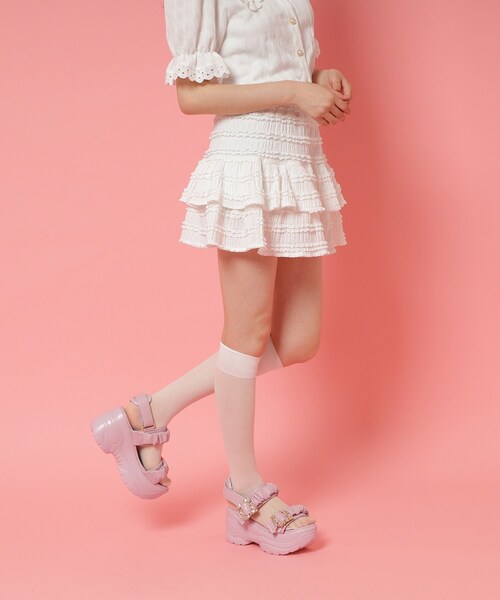 cs T&P（シーエスティーアンドピー）の「◆厚底バックルサンダル（サンダル・レディース・パープル系/ブラック/ホワイト/ベージュ・S/M/L/LL）」の13枚目の写真