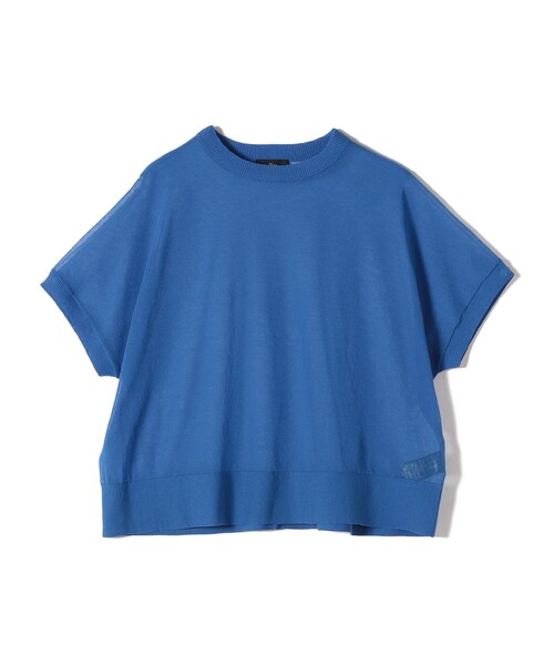 SHIPS(シップス)の「SHIPS Primary Navy Label:〈手洗い可能〉NOIR ワイド プルオーバー(ニット/セーター・レディース・ブラック/オフホワイト/ブルー・ONE SIZE)」の3枚目の写真