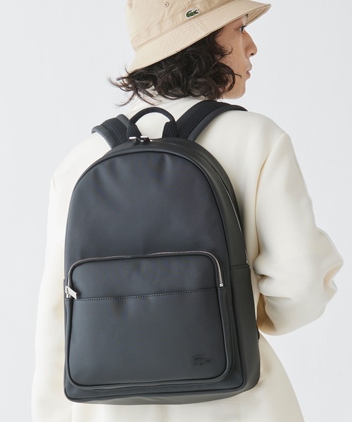 LACOSTE WOMEN'S PIQUE-EFFECT CANVAS BACKPACKラコステリュック ラコステ リュック (LACOSTE WOMEN'S PIQUE-EFFECT CANVAS