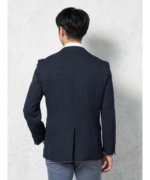 HARUYAMA(ハルヤマ)の「【ストレッチ】ジャケット 2つボタン 高通気 軽量 リッケンバッカー(テーラードジャケット・メンズ・ネイビー・BB6/BB4/AB7/AB6/AB5/AB4/BB7/BB5)」の6枚目の写真