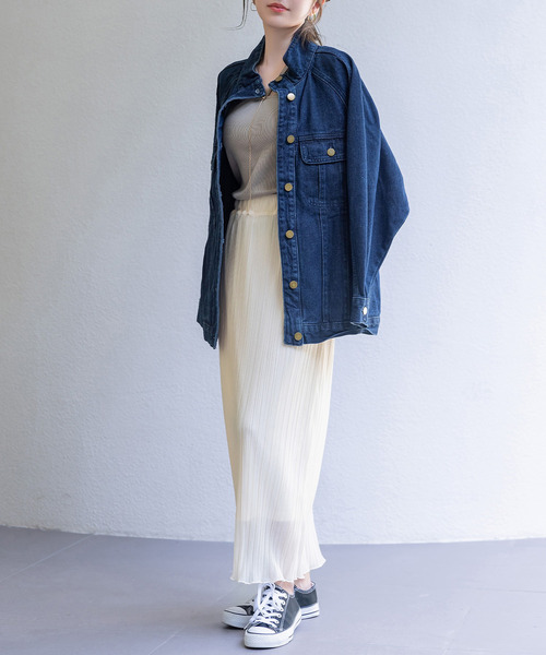 DAY CLOSET(デイ クローゼット)の「レディース 程よい透け感。シアーメロウフリルプリーツスカート(スカート・レディース・キナリ/ピンク/ブラック/ライトグレー・L/M)」の8枚目の写真