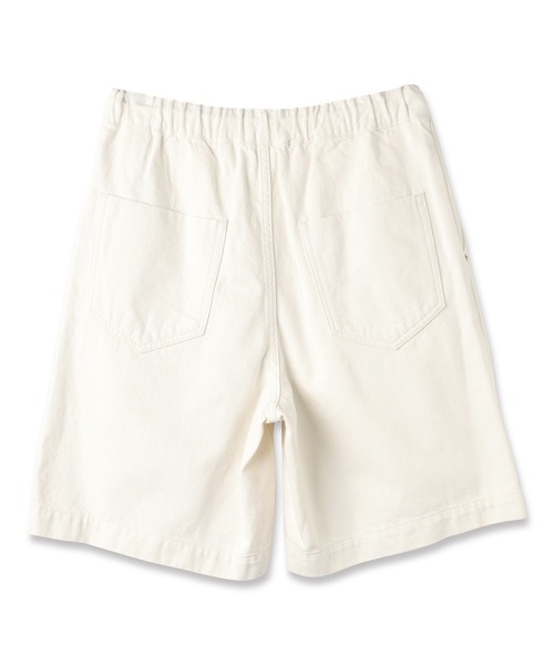 CULLNI(クルニ)の「2TUCK DRAWSTRING SHORT PANTS(デニムパンツ・メンズ・ダークインディゴブルー/アイボリー/ブラック・1/2)」の4枚目の写真