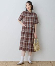 チェックワンピース