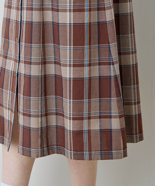 DECOY SINCE 1981（デコイシンスイチキュウハチイチ）の「チェックワンピース（ワンピース・レディース・ブラウン/ネイビー・11号/9号/13号）」の3枚目の写真