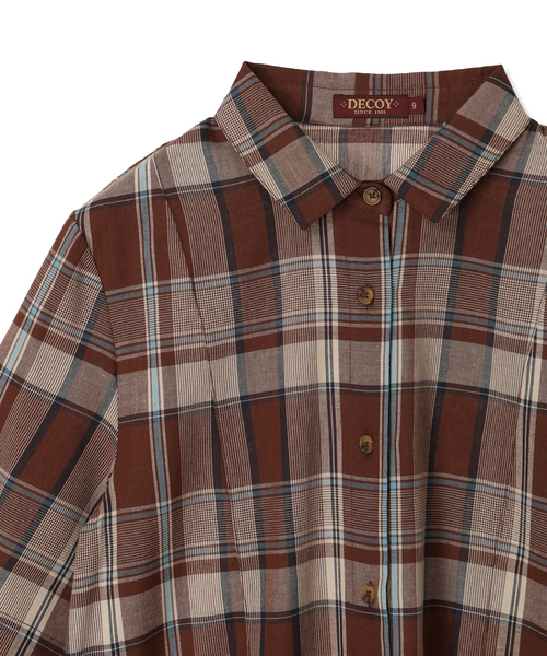 DECOY SINCE 1981（デコイシンスイチキュウハチイチ）の「チェックワンピース（ワンピース・レディース・ブラウン/ネイビー・11号/9号/13号）」の16枚目の写真