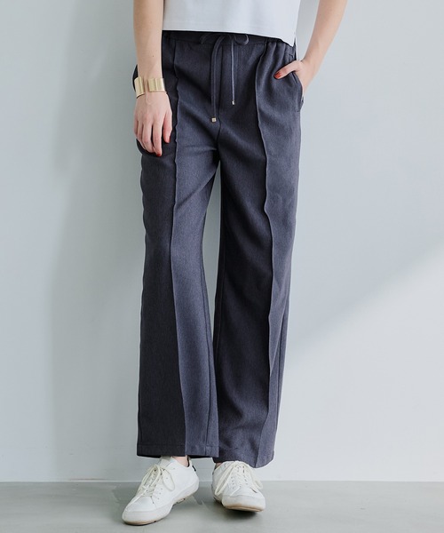 coca（coca）（コカ）の「デニムライクスラックス（スラックス・レディース・インディゴブルー/ブルー・S/M/L）」の2枚目の写真