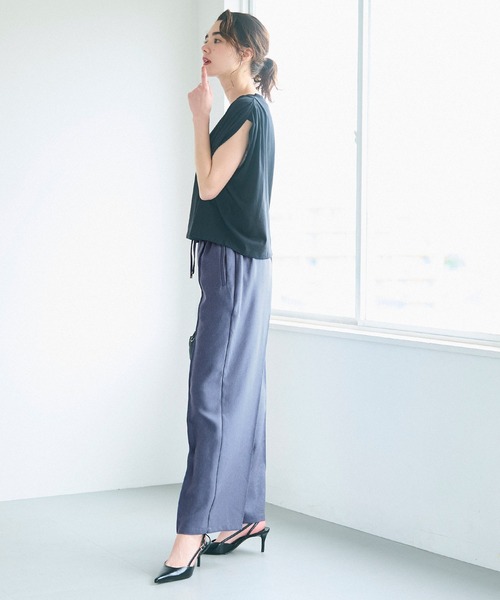 coca（coca）（コカ）の「デニムライクスラックス（スラックス・レディース・インディゴブルー/ブルー・S/M/L）」の18枚目の写真