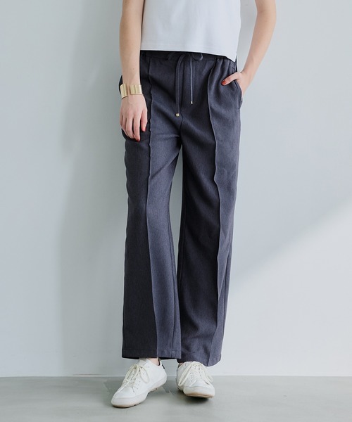 coca（coca）（コカ）の「デニムライクスラックス（スラックス・レディース・インディゴブルー/ブルー・S/M/L）」の6枚目の写真